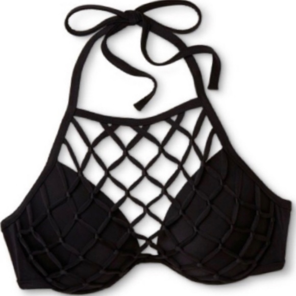 caged halter bikini